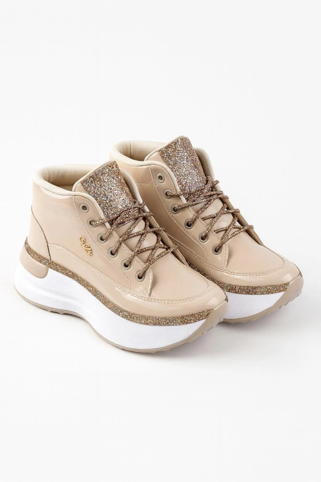 High Top Women Genuine leather Platform Sneakers