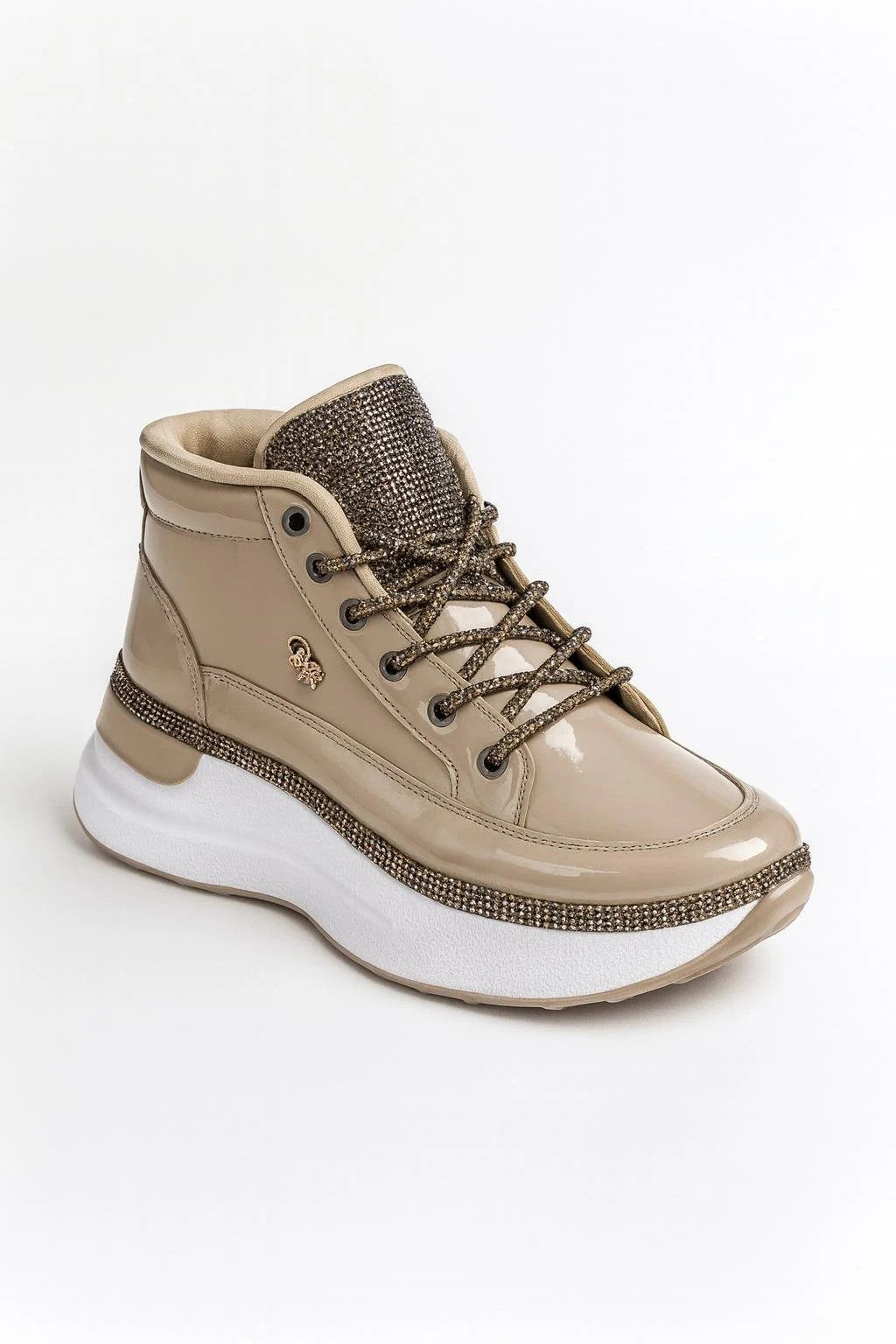 High Top Women Genuine leather Platform Sneakers