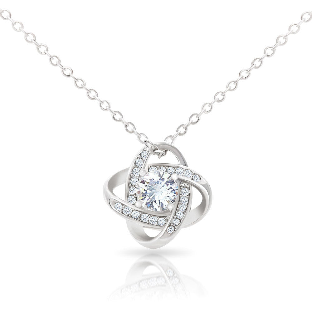 WHITE GOLD NECKLACE - WITH REAL ROSE - TO MY LOVE