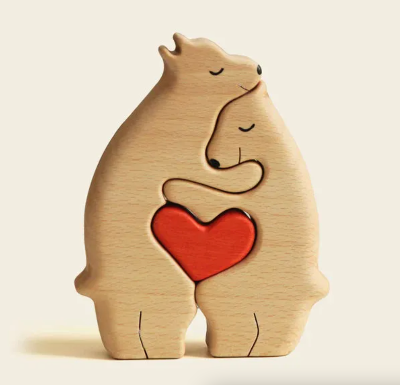 Wooden Bears Personalized Family Puzzle Decor