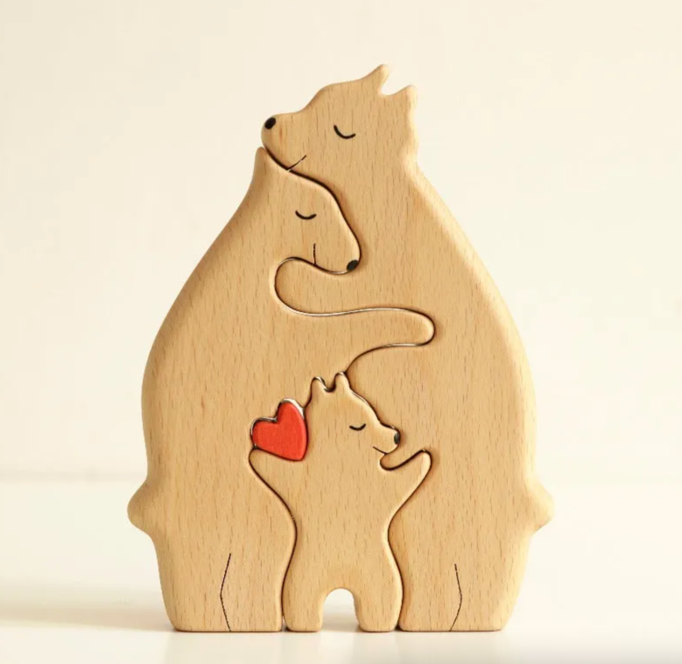 Wooden Bears Personalized Family Puzzle Decor