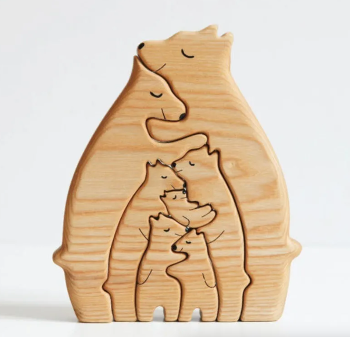 Wooden Bears Personalized Family Puzzle Decor