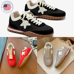 Women's Retro Patchwork Lace-up Sneakers