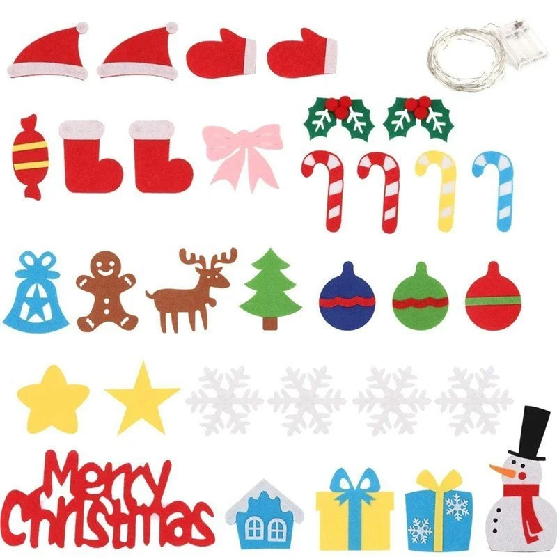 🎄Christmas Promotion 50% OFF🎁DIY Felt Christmas Tree Set With 32PCS Ornaments