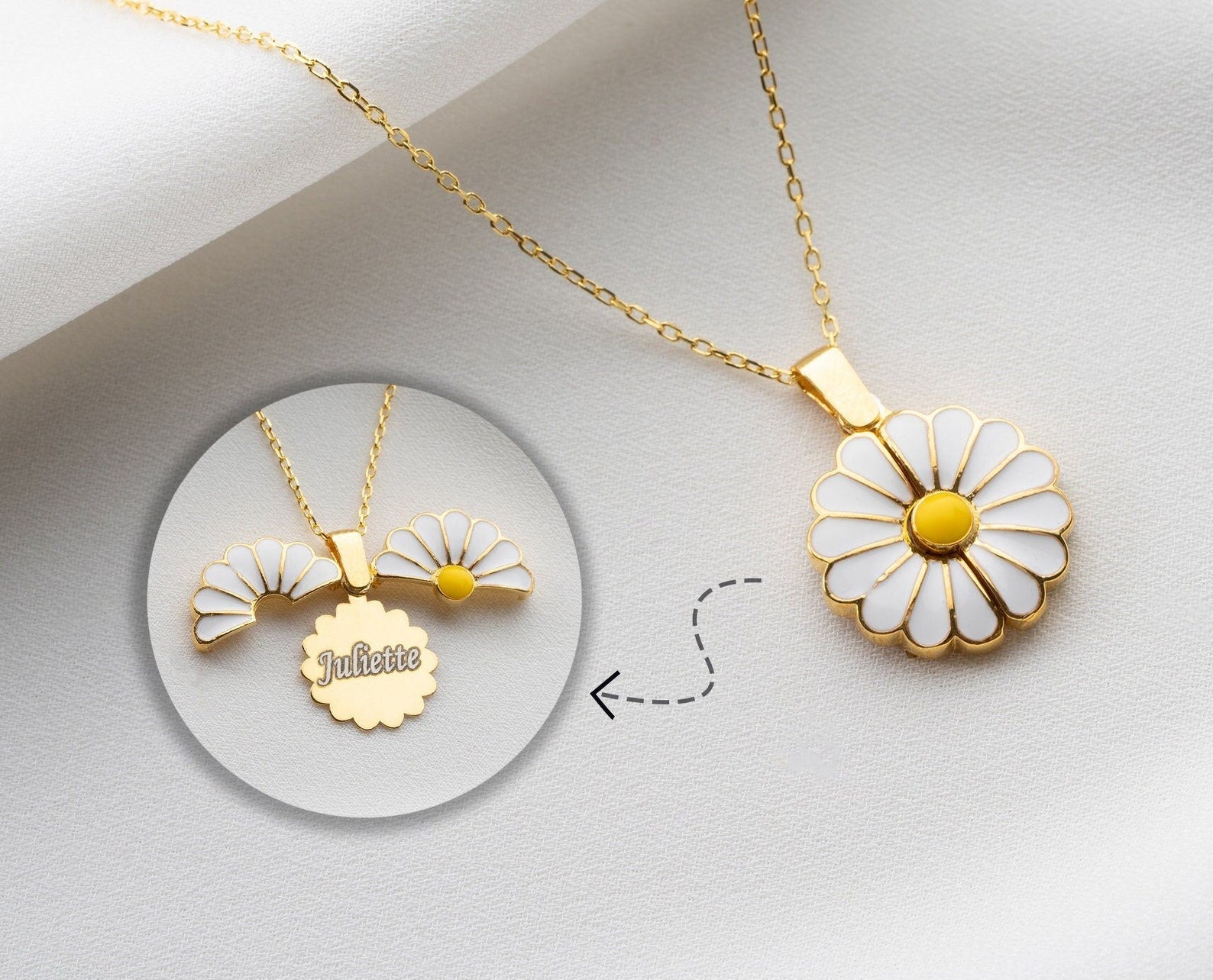 Personalised Daisy Necklace