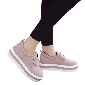 Perimedes pink lace-up sneaker shoes for woman