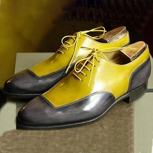 Handmade Color Block Men's Dress Shoes