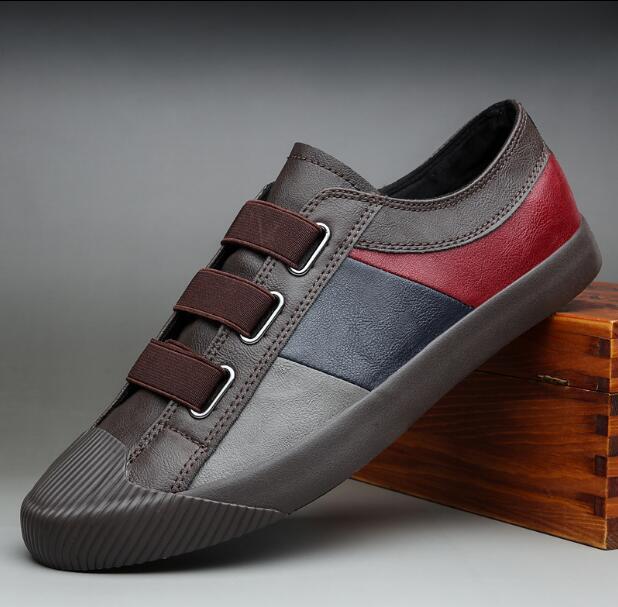 New Hot Fashion Men Leather Slip-On Casual Shoes