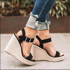 Women Peep Toe High Wedges Heel Sandalia