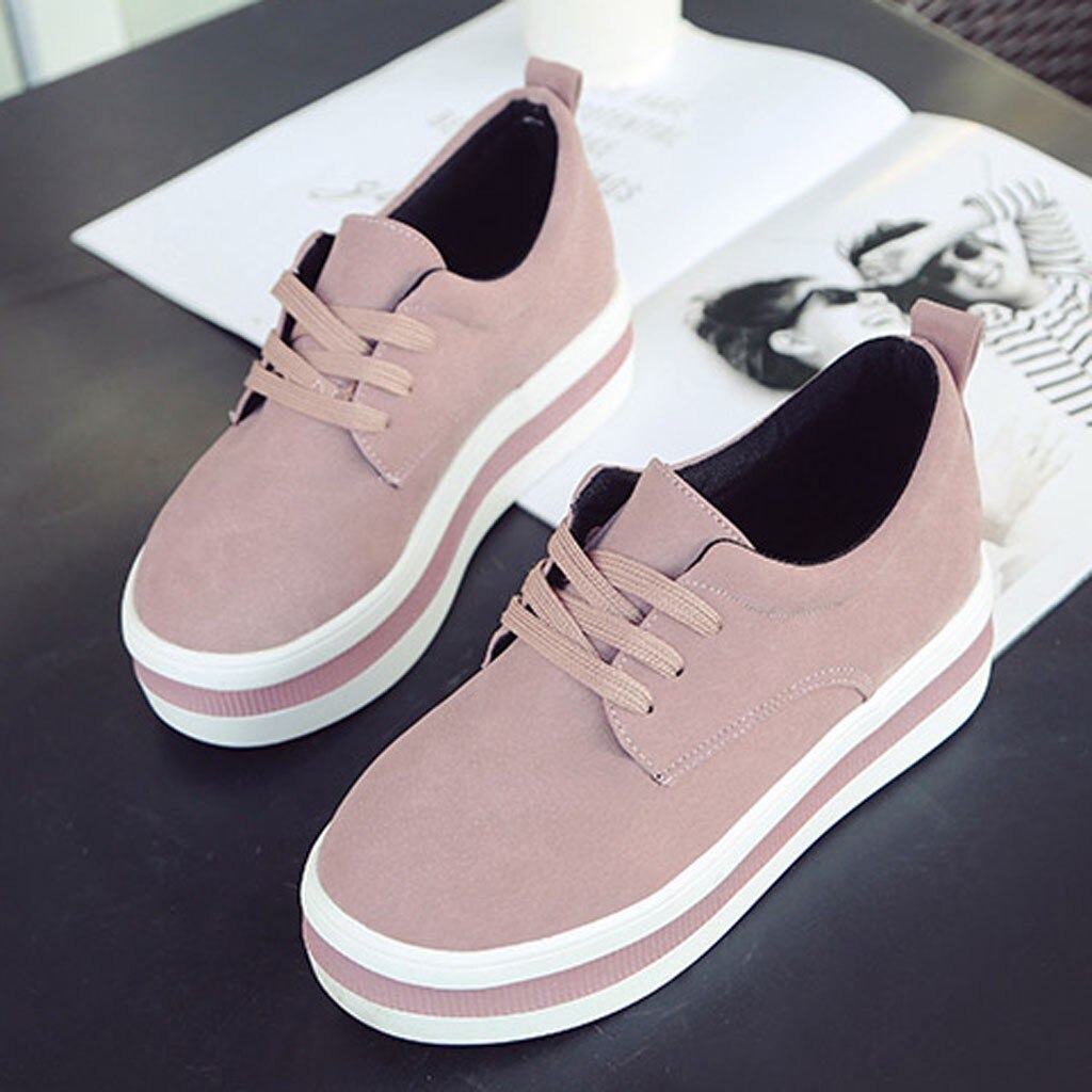 Perimedes pink lace-up sneaker shoes for woman