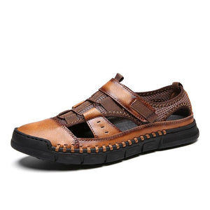 New Genuine Leather Cowhide Men Sandals