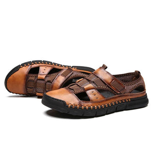 New Genuine Leather Cowhide Men Sandals