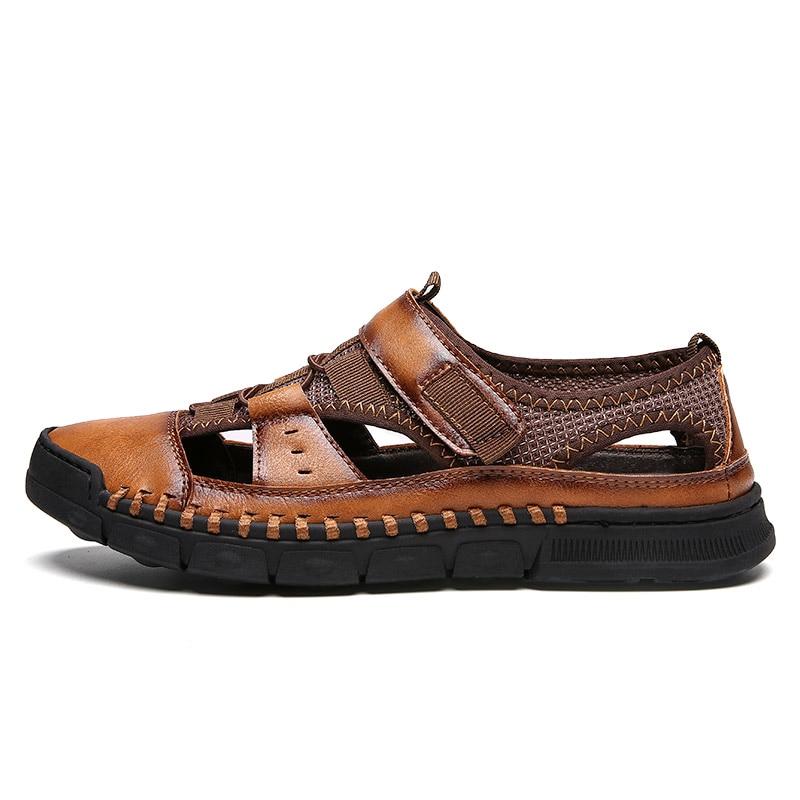 New Genuine Leather Cowhide Men Sandals