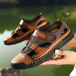 New Genuine Leather Cowhide Men Sandals