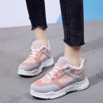 Women Winter Lace-Up Shoes Velvet Sneakers