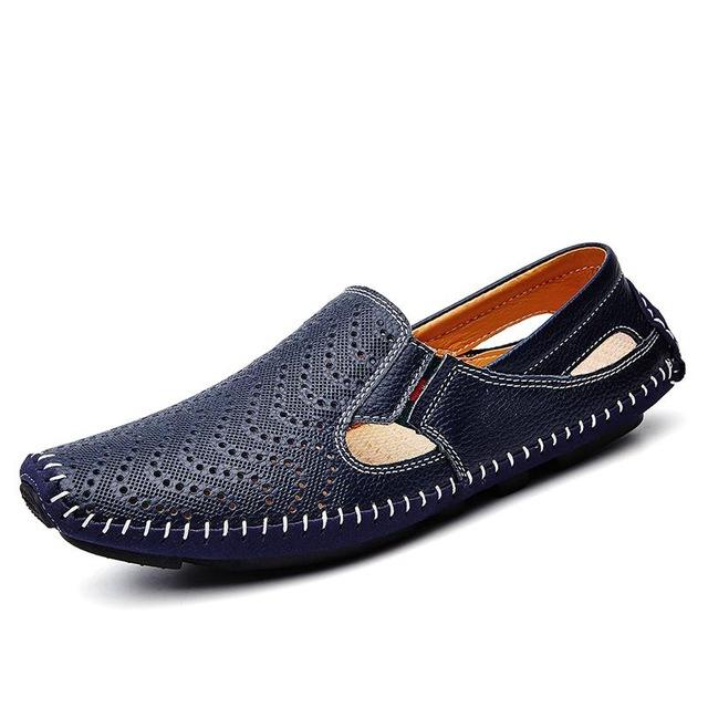 Men Luxury Leather Casual Slip-on Sandals