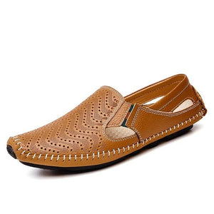 Men Luxury Leather Casual Slip-on Sandals