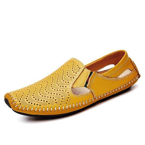 Men Luxury Leather Casual Slip-on Sandals